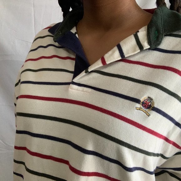 Tommy Hilfiger striped polo 🍒💙 - Picture 3 of 4